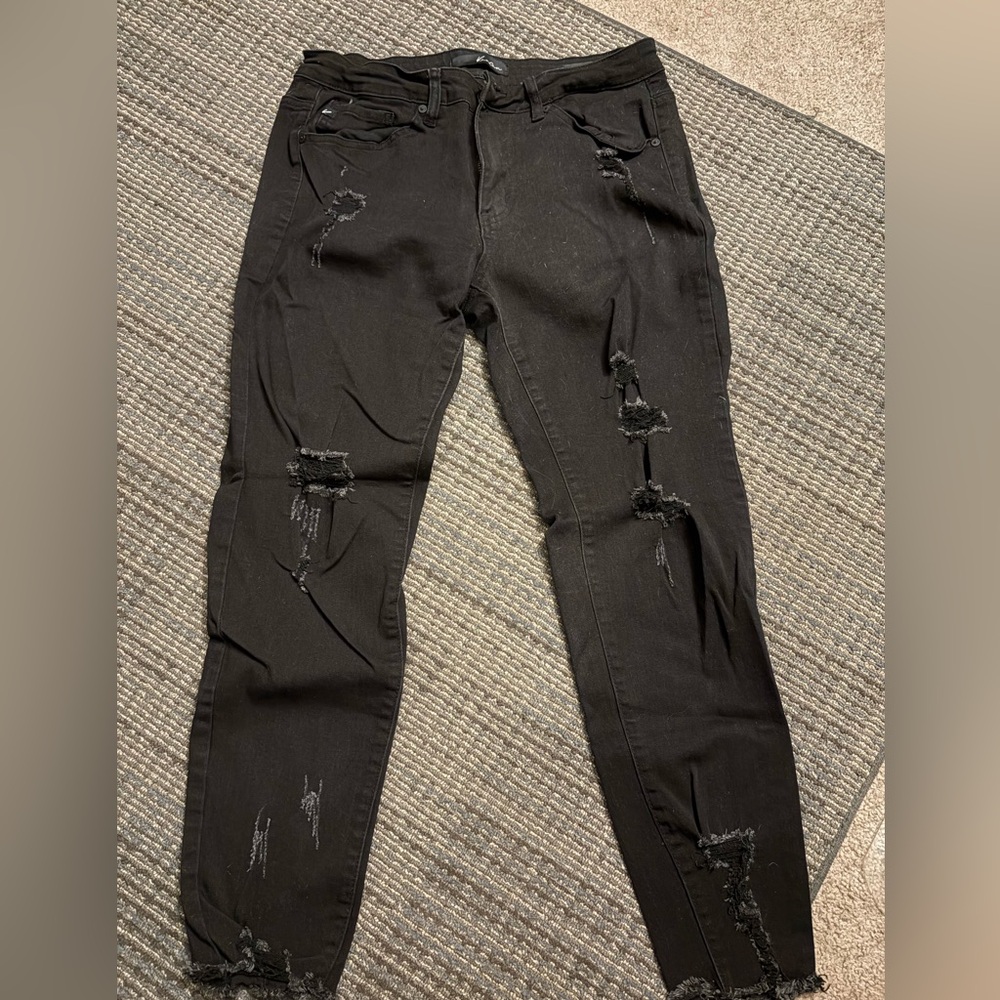 KanCan Distressed Black Women Jeans